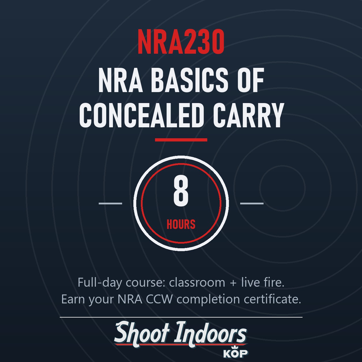 NRA230 – NRA Basics of Concealed Carry (FULL DAY)